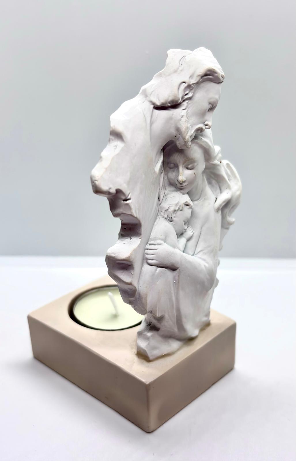 Sacra Famiglia con base porta tealight