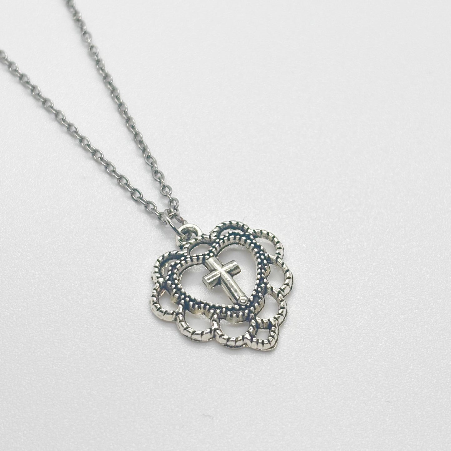 Catenina in acciaio - cuore