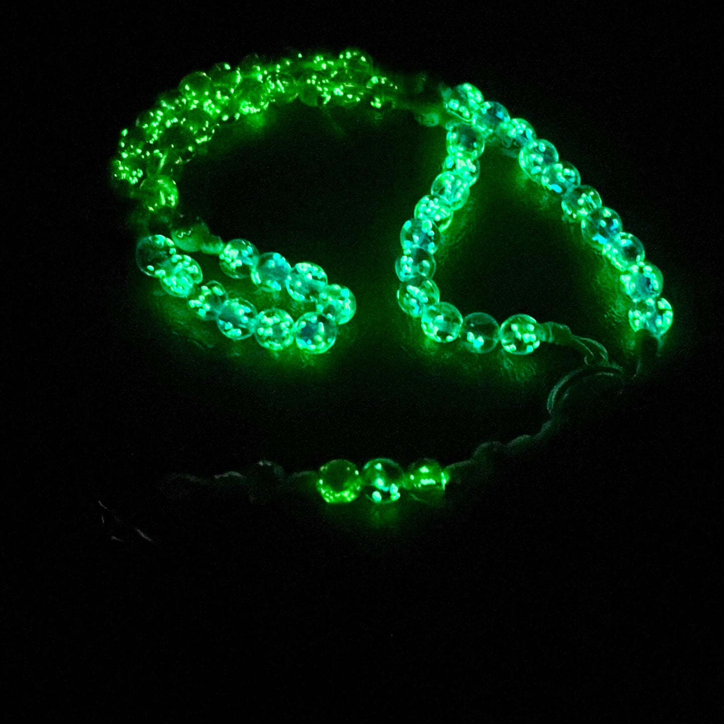 Rosario in vetro Rosa/Blu