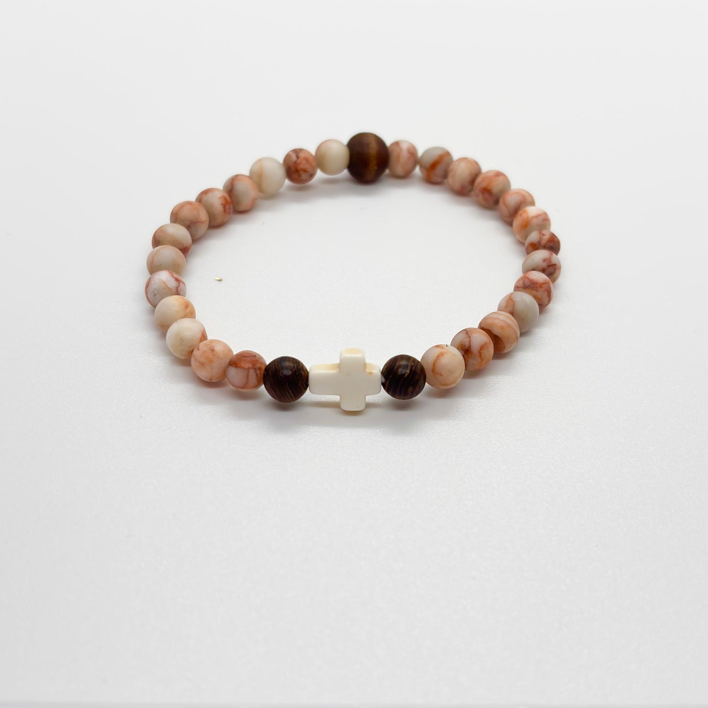 Bracciale in pietra rosa