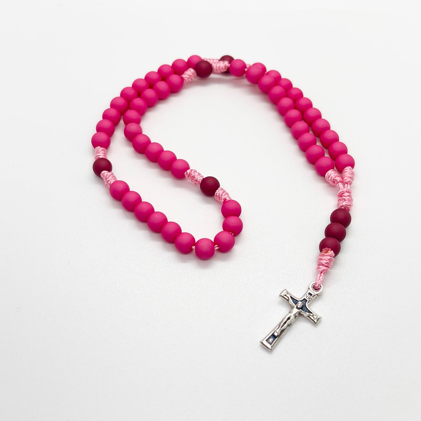 Rosario in corda - acrilico/zama (varie colorazioni)