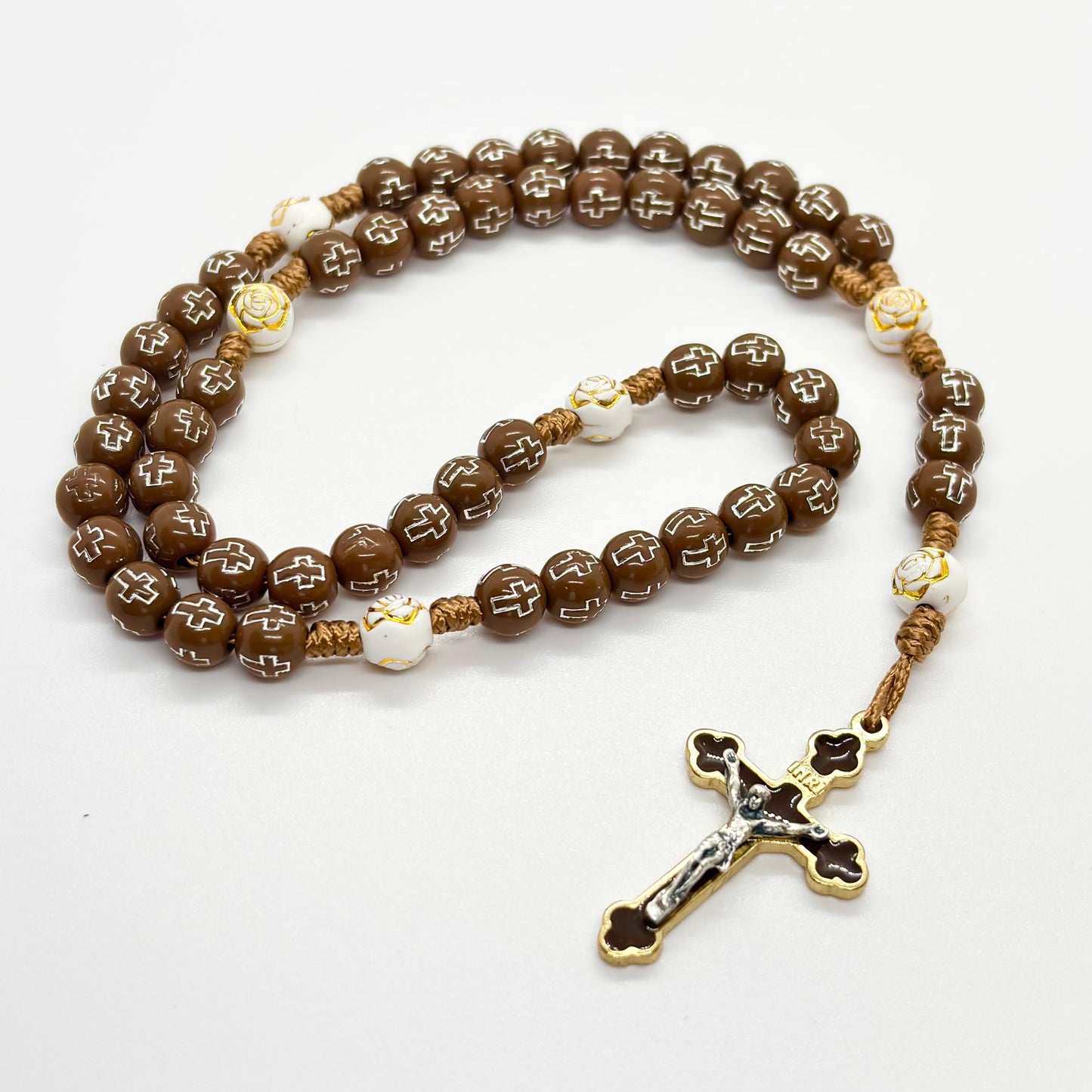 Rosario in corda con grani