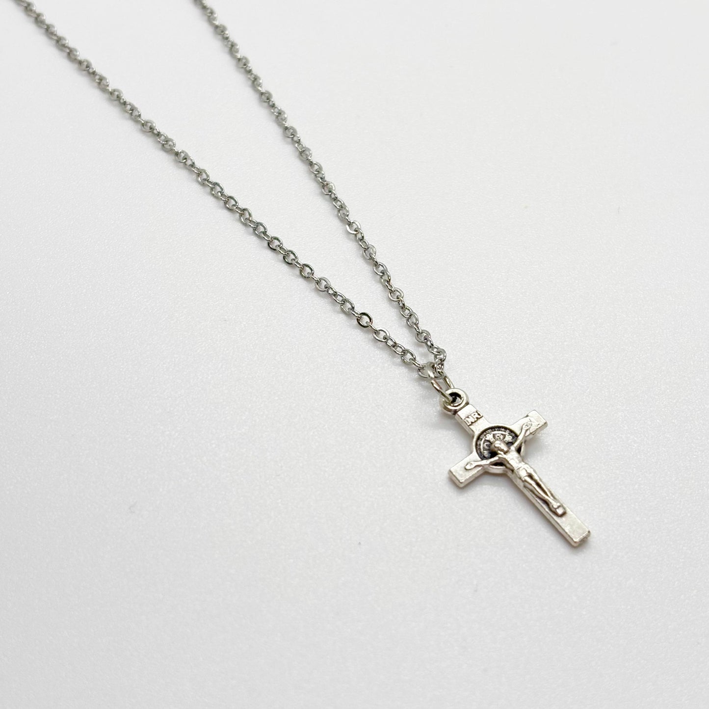 Catenina in acciaio - Croce S. Benedetto