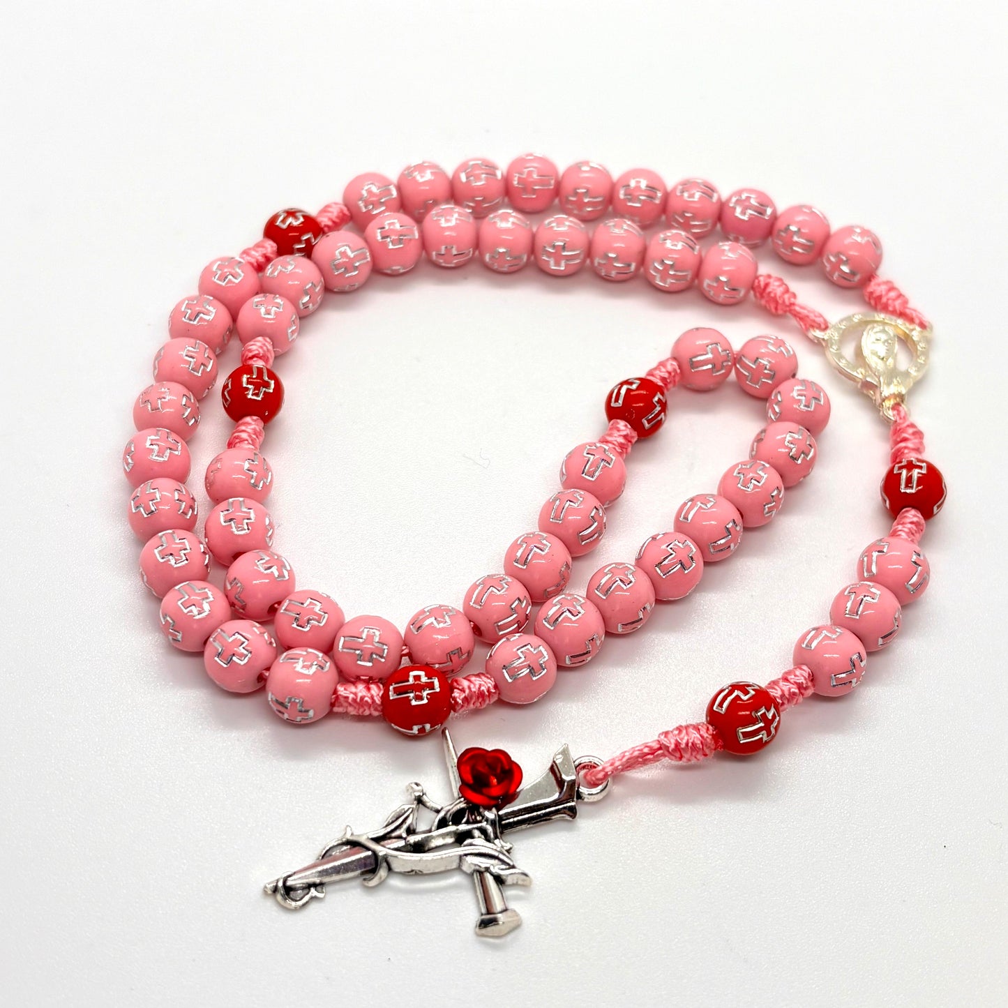 Rosario Rosa con Croce della Passione