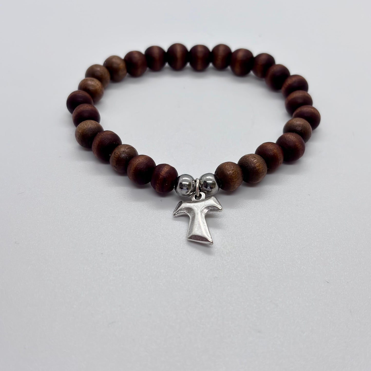 Bracciale in legno e Tau