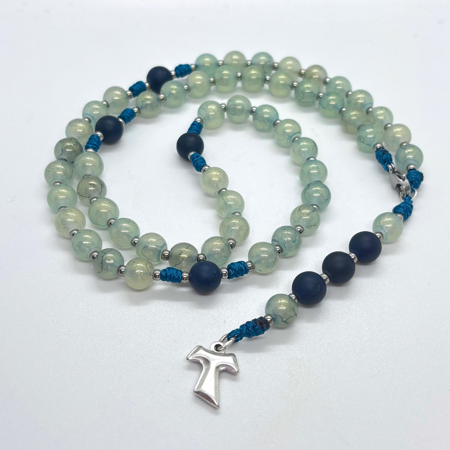 Collana/Rosario Pietre Celesti