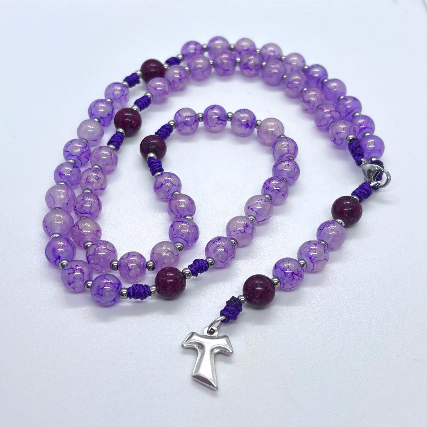 Collana/Rosario Pietre Viola