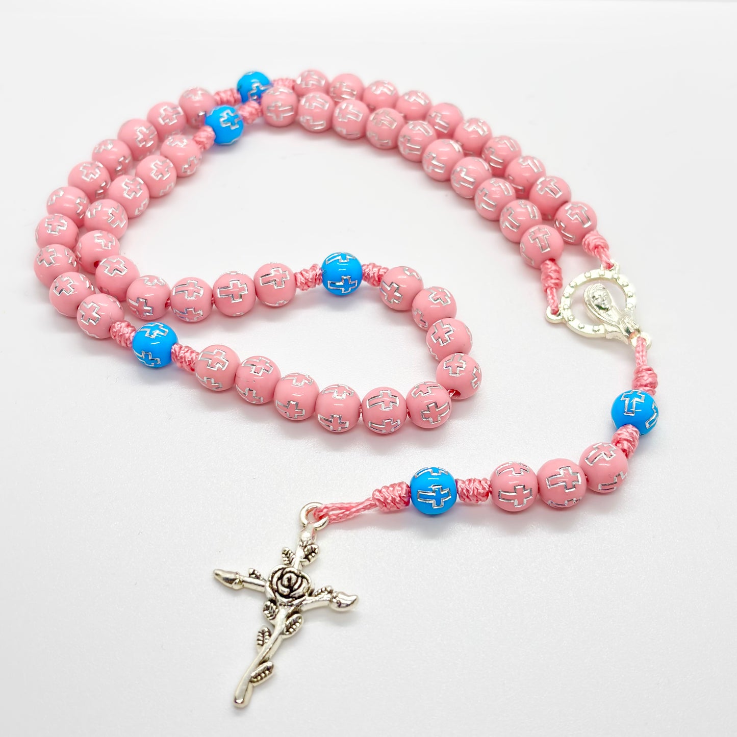 Rosario in corda rosa