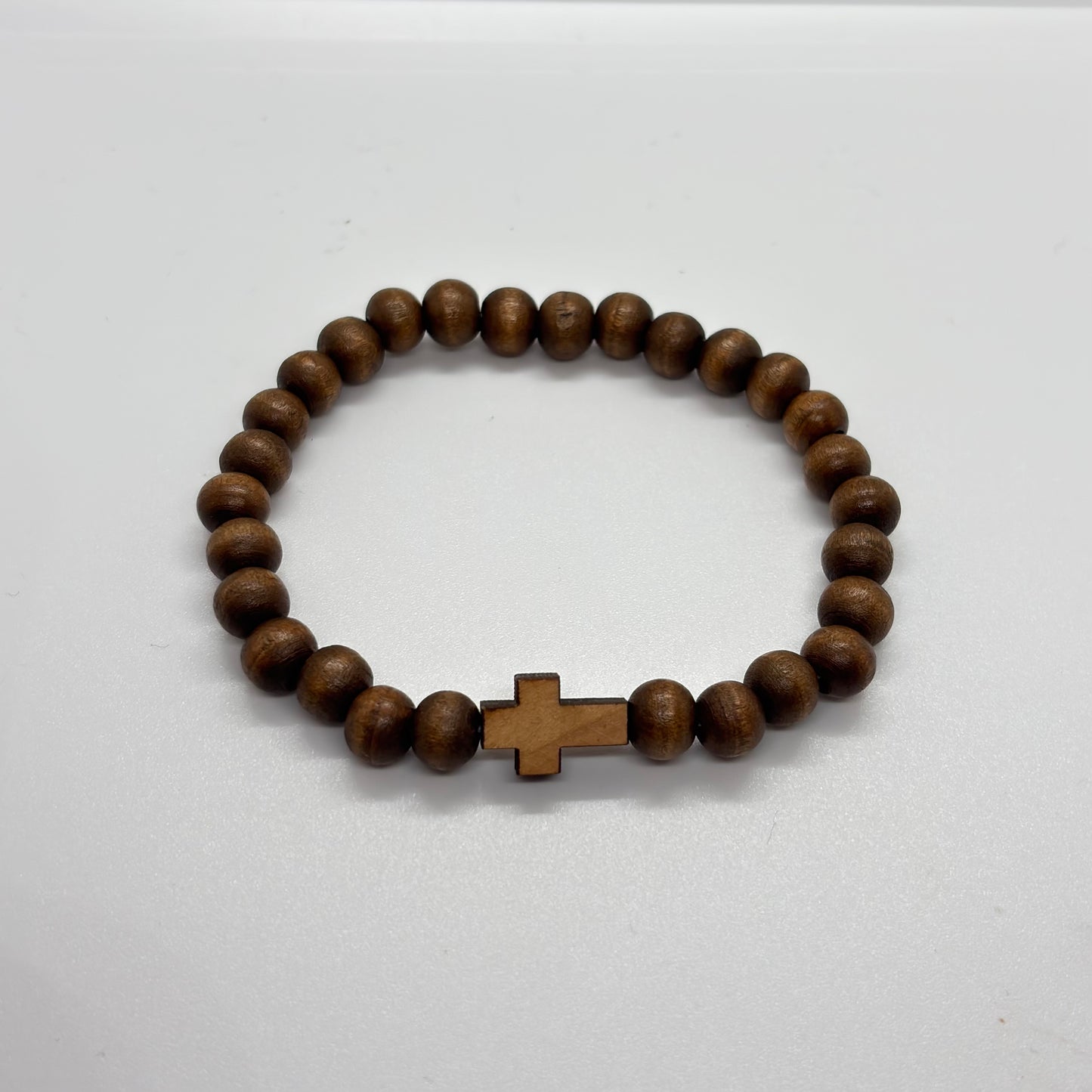 Bracciale in legno con croce