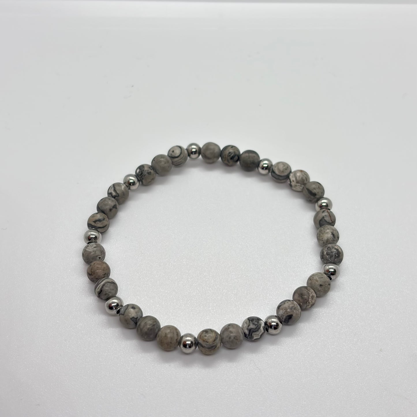 Bracciale in pietra grigia