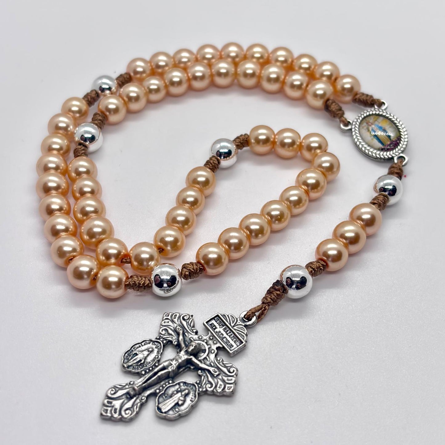 Rosario In vetro Madonna Miracolosa della Cittadella dell’Immacolata