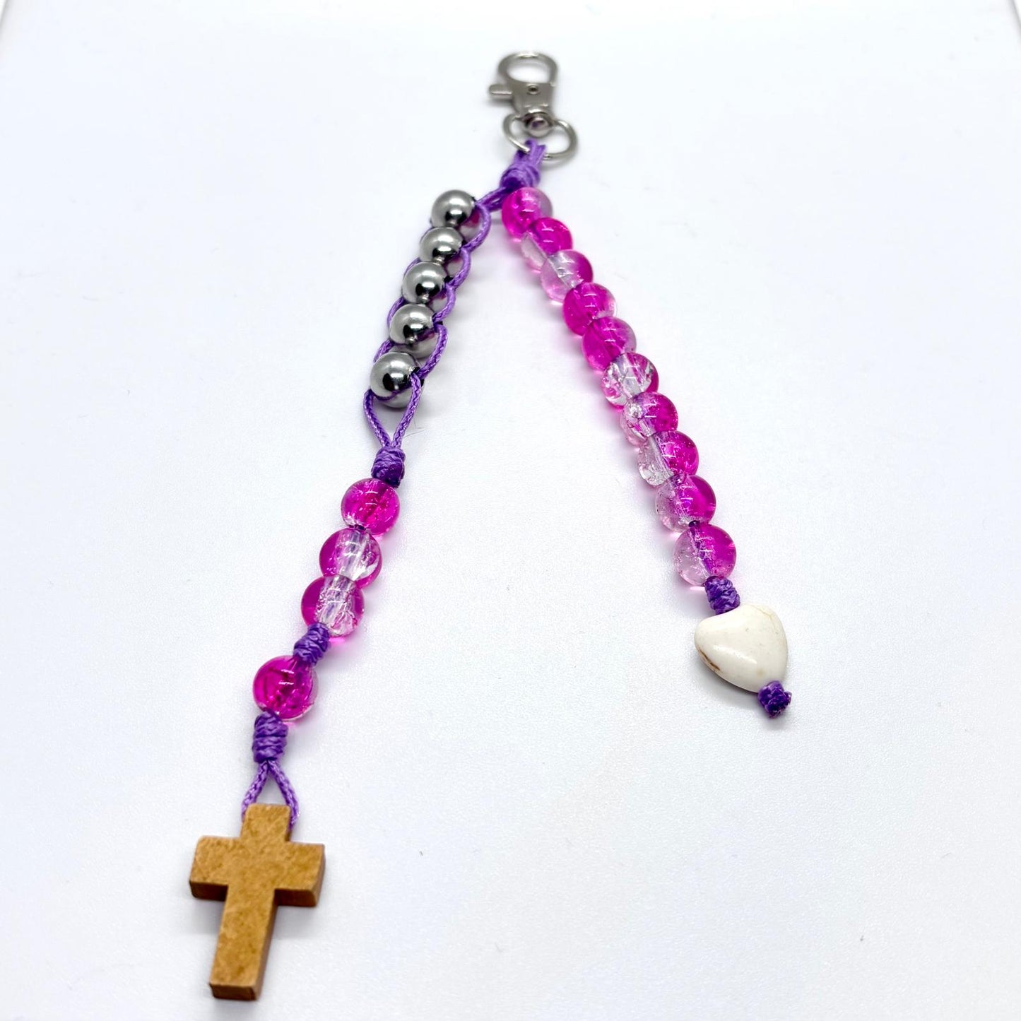 Rosario Charm - Vetro rosa