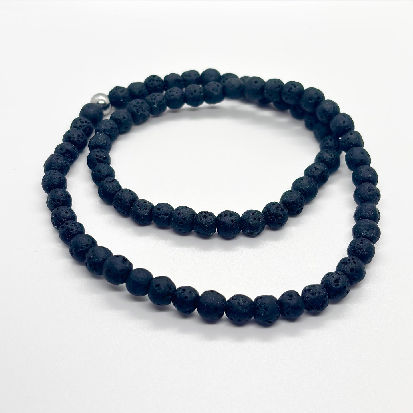 Collana uomo in pietra lavica