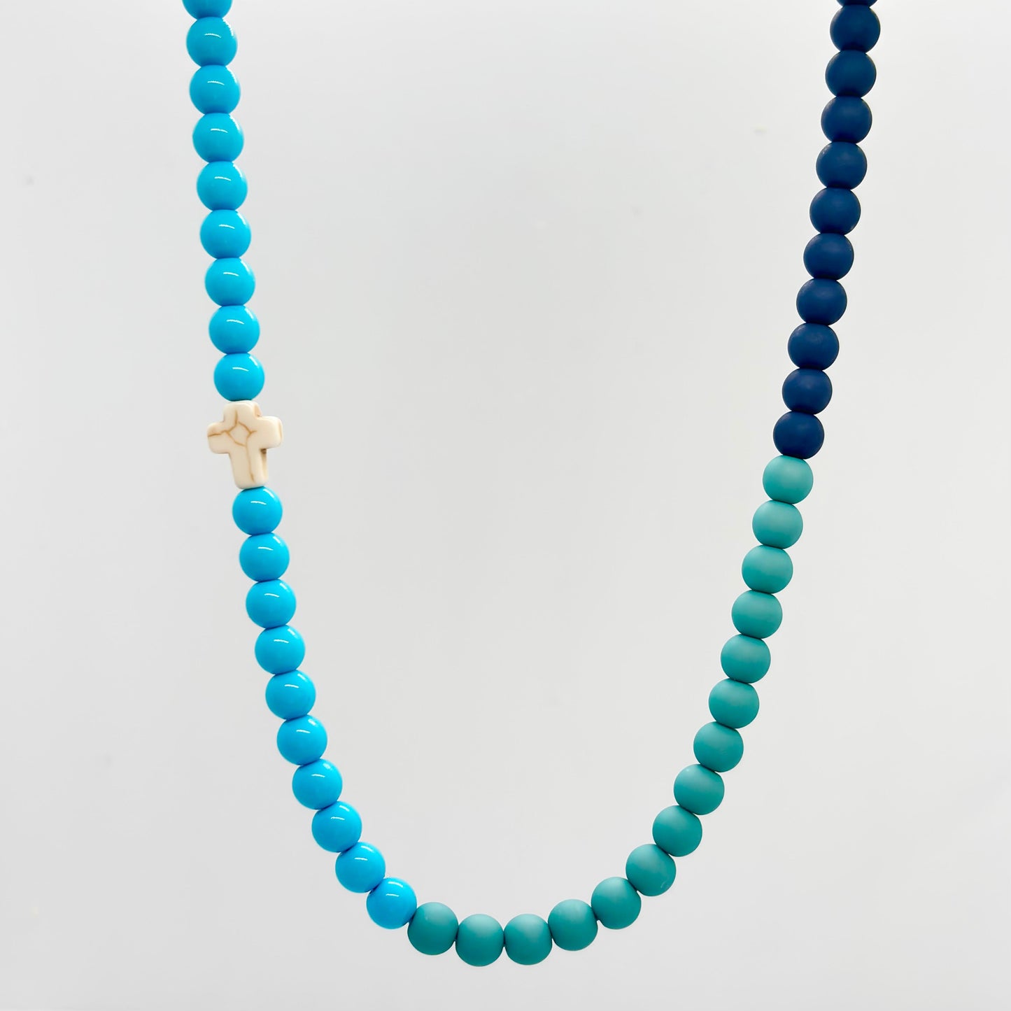 Collana donna con croce in pietra