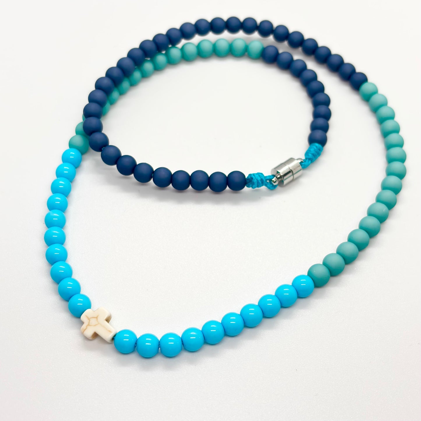 Collana donna con croce in pietra