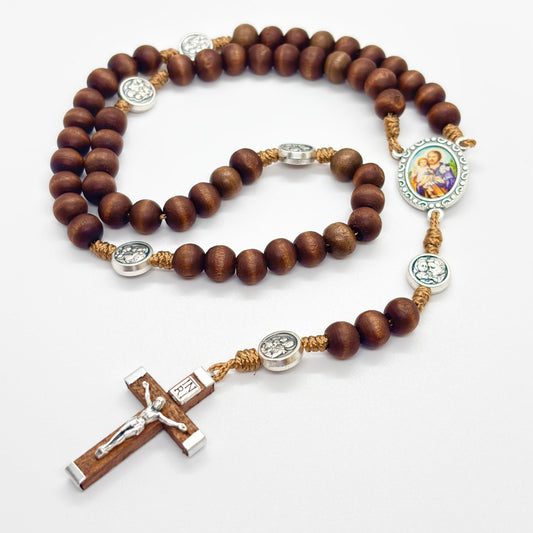 Rosario in legno - San Giuseppe