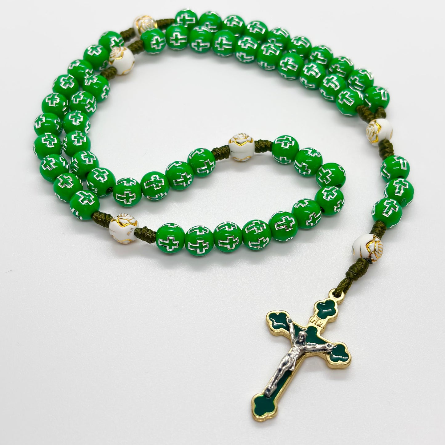 Rosario in corda con grani