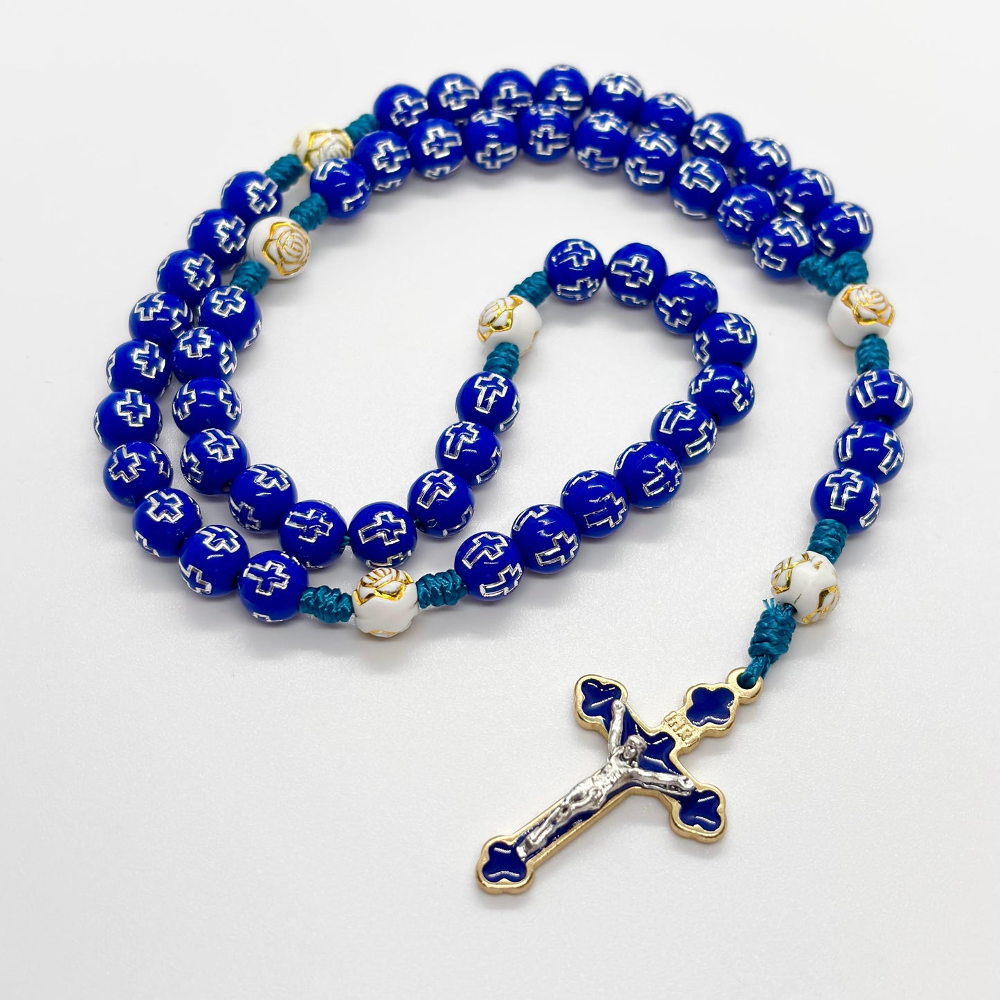 Rosario in corda con grani