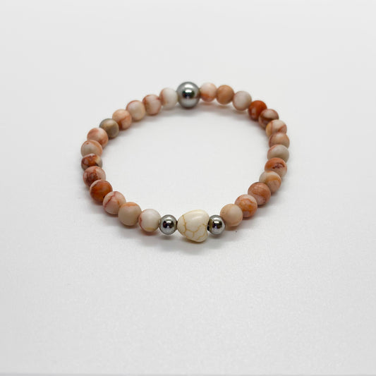 Bracciale in pietra rosa