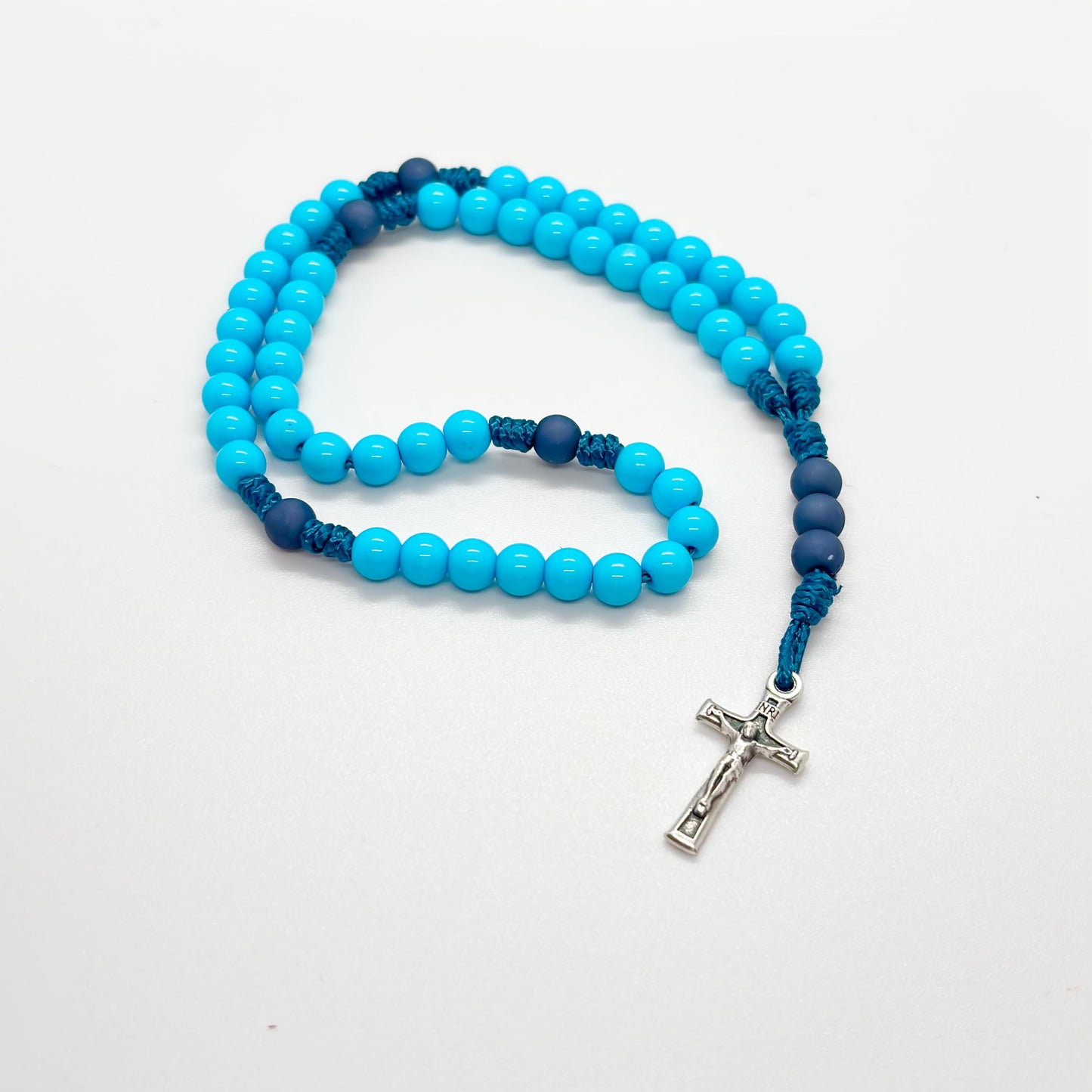 Rosario in corda - acrilico/zama  (varie colorazioni)