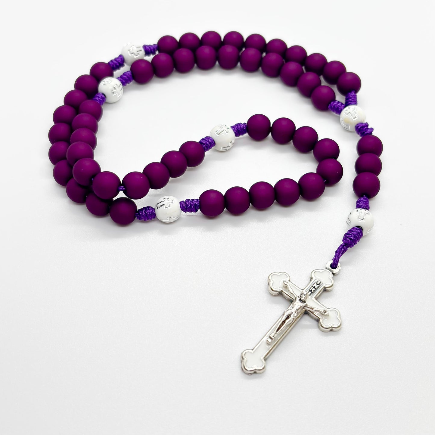 Rosario in corda con grani