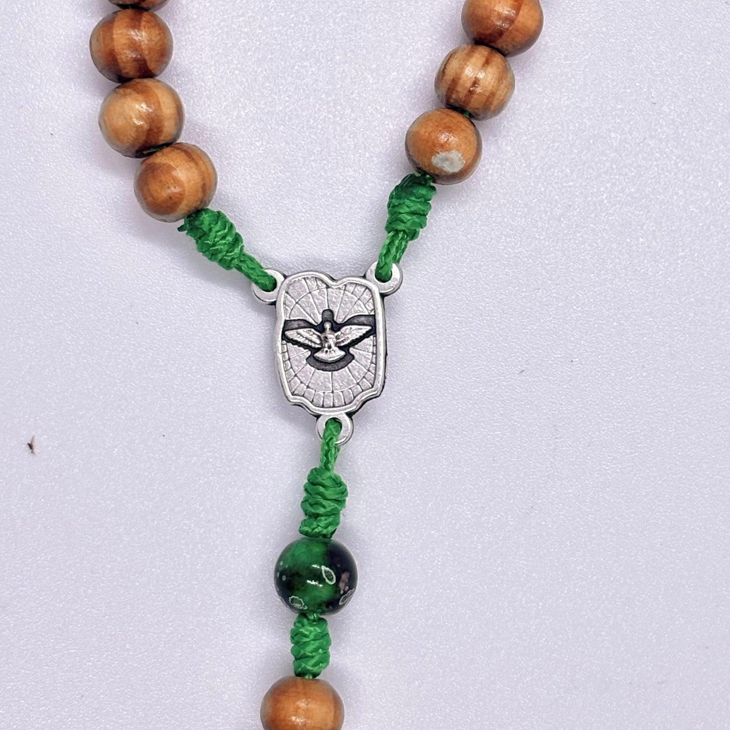 Rosario in legno Sacra Famiglia e Spirito Santo