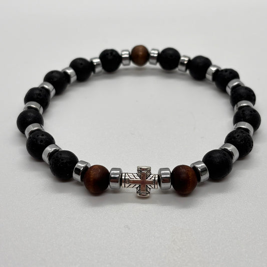 Bracciale in pietra lavica