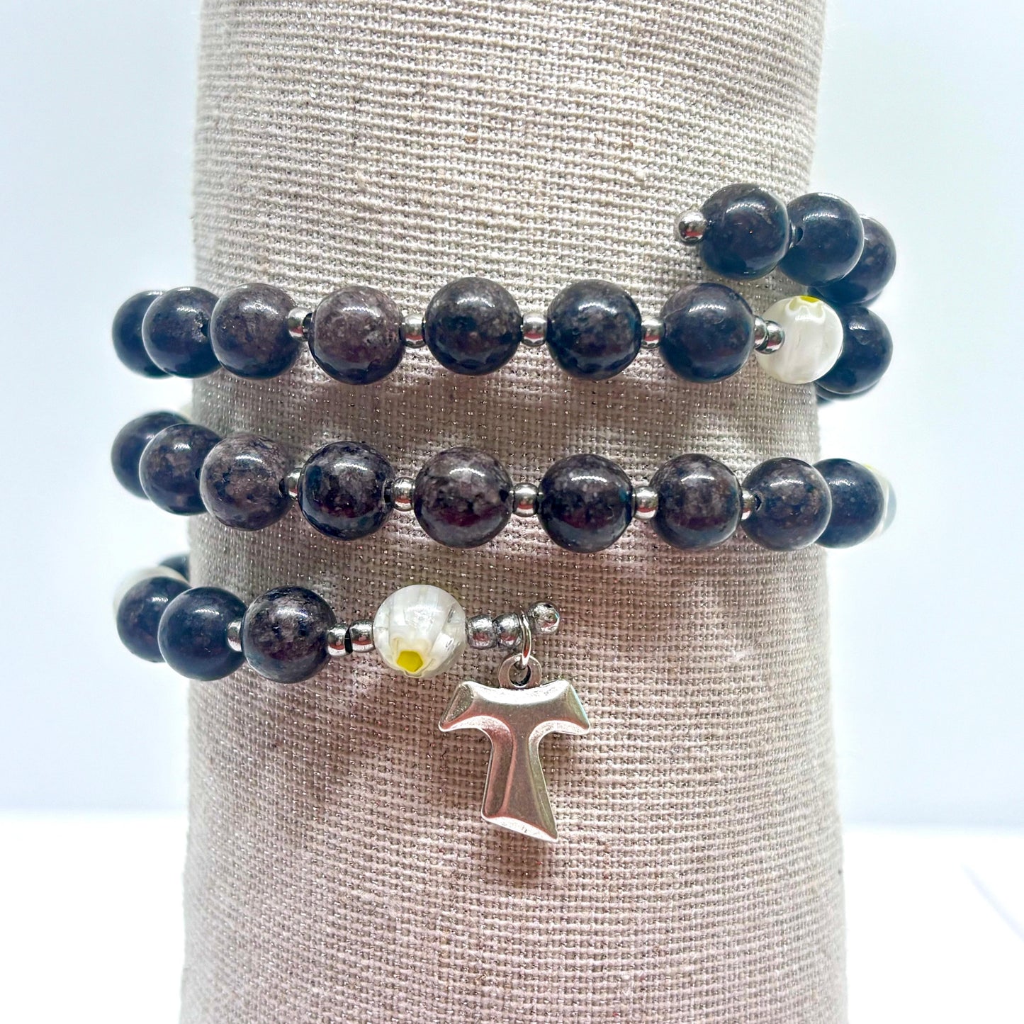 Bracciale/rosario a spirale