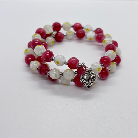 Bracciale a spirale con cuore