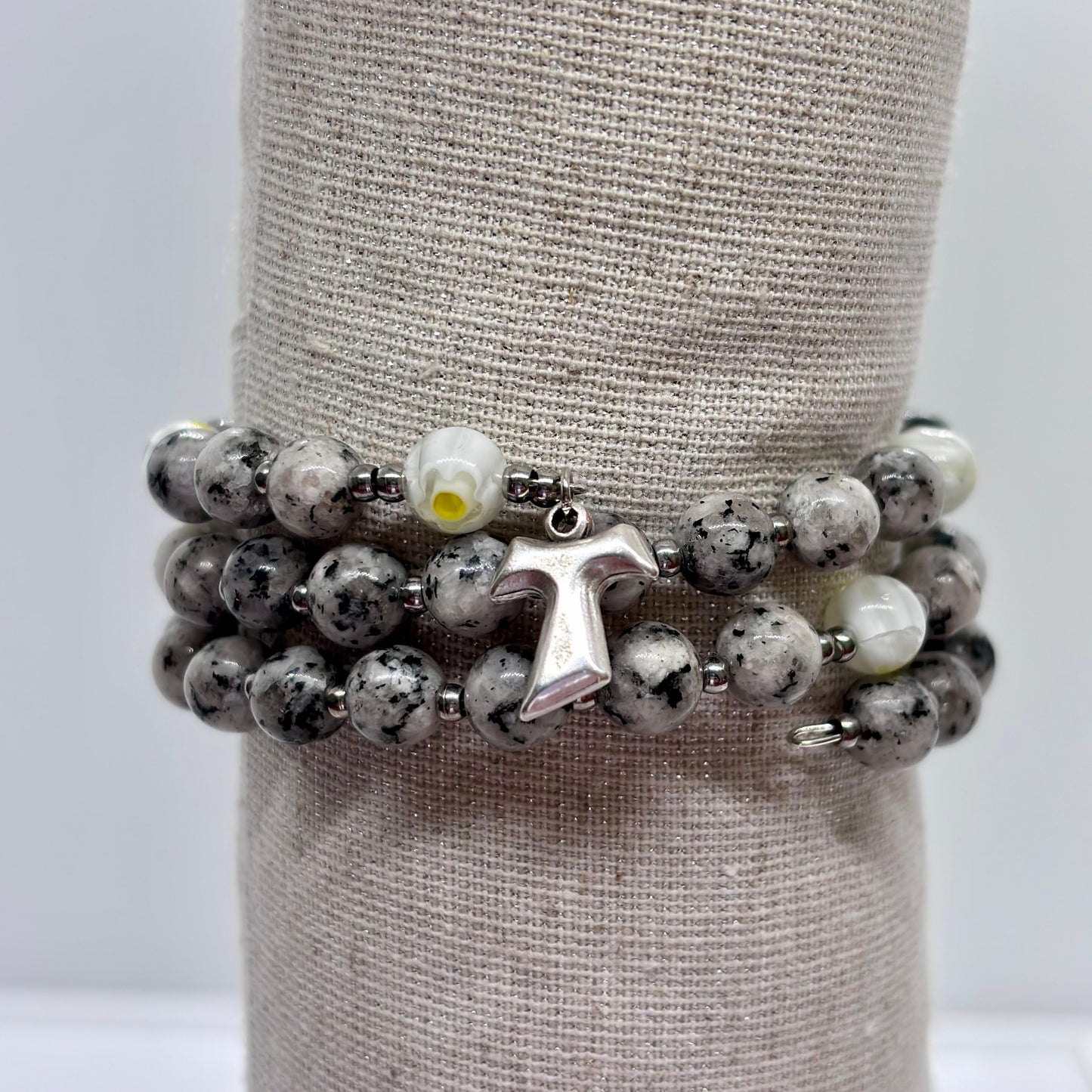 Bracciale/rosario a spirale