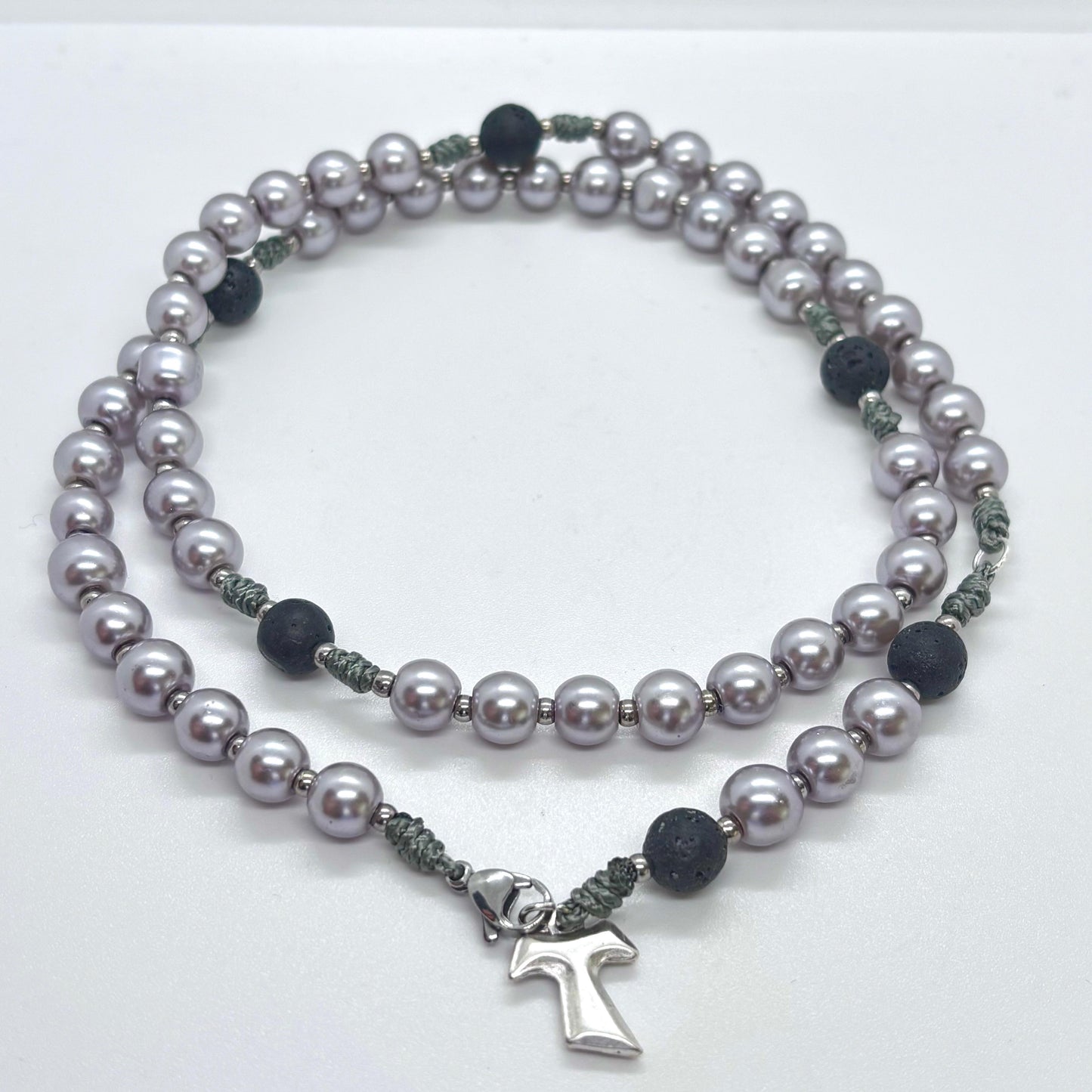 Collana/Rosario perle argento