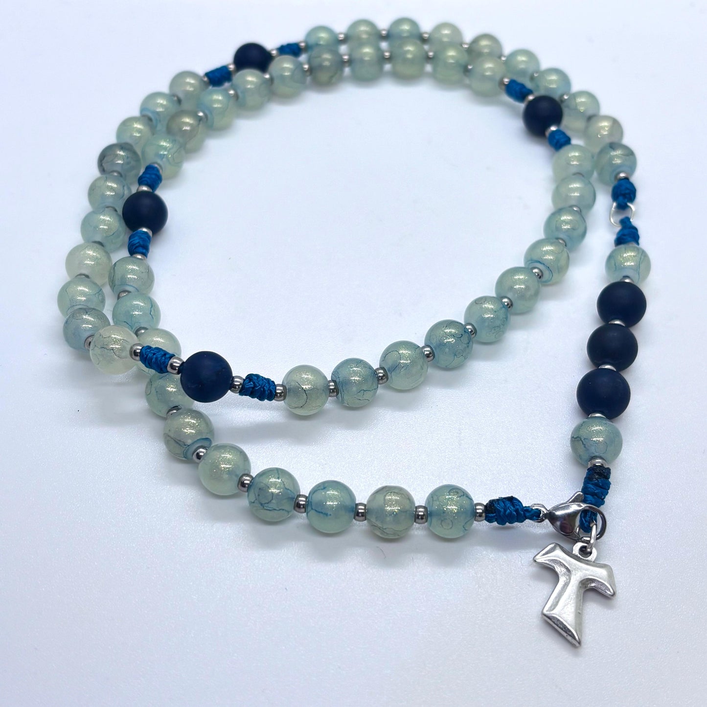 Collana/Rosario Pietre Celesti