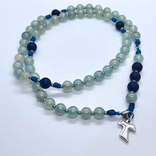 Collana/Rosario Pietre Celesti