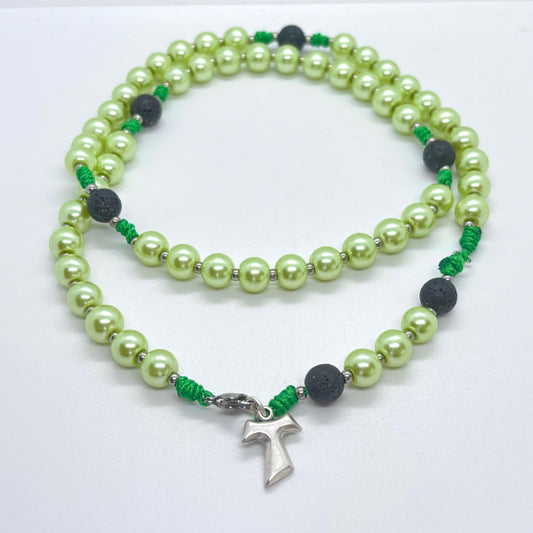 Collana/Rosario perle verdi