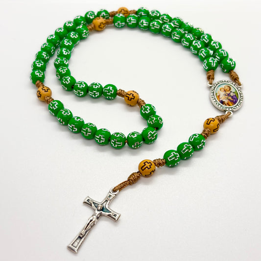 Rosario in corda - Verde - San Giuseppe