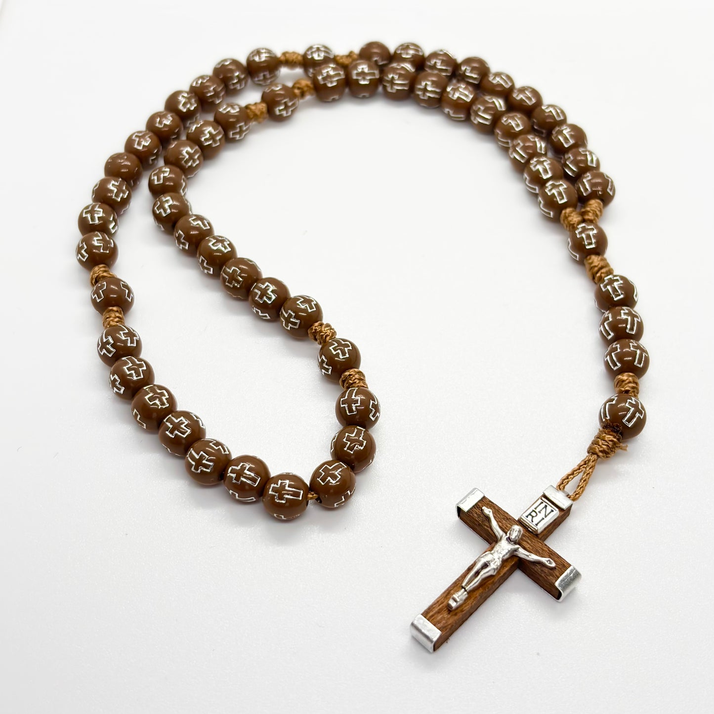 Rosario in corda color legno scuro