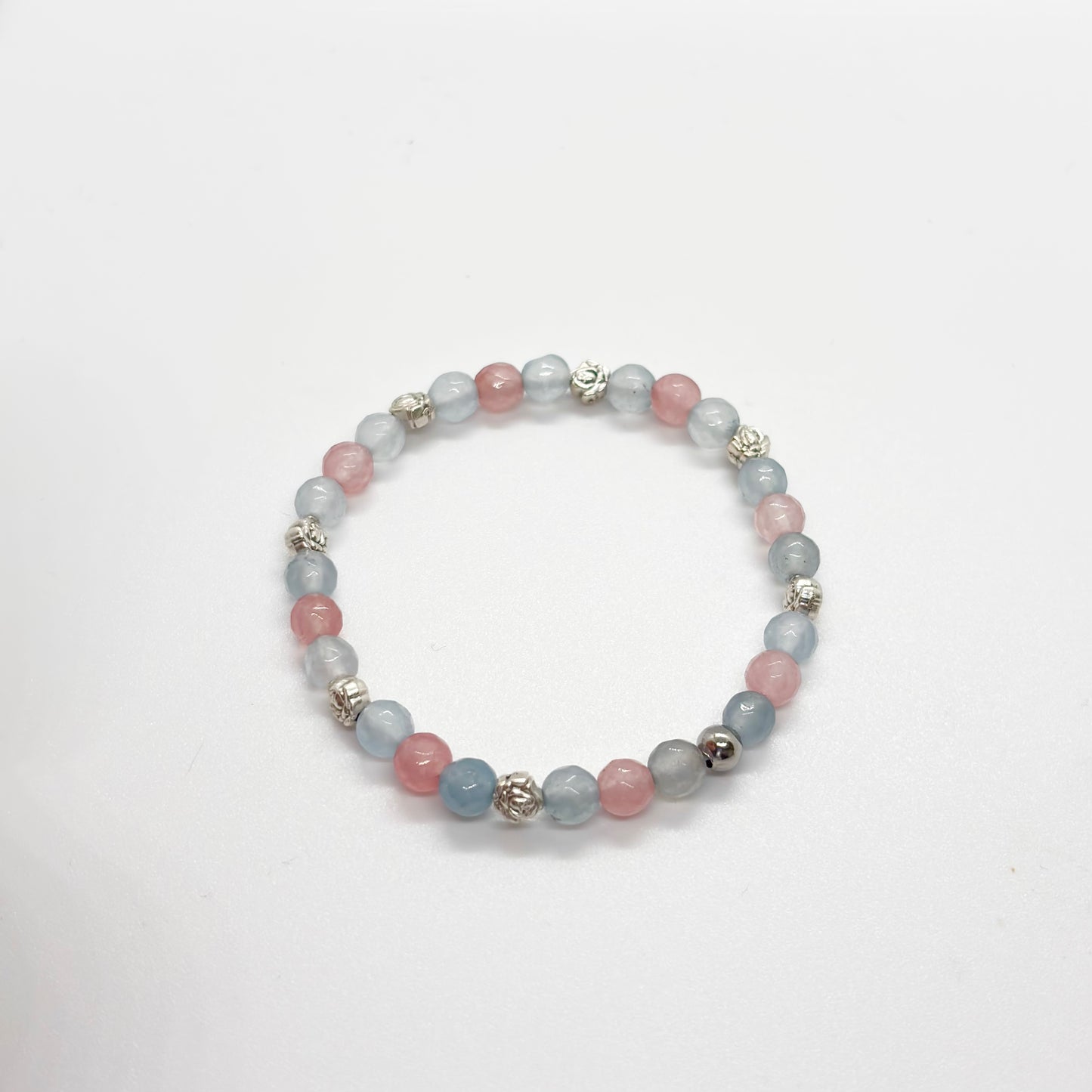 Bracciale in pietra - acciaio rosa