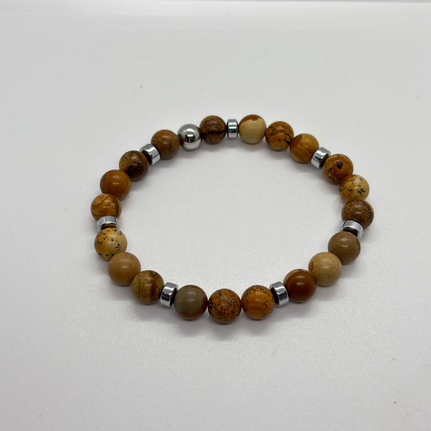 Bracciale in pietra e acciaio