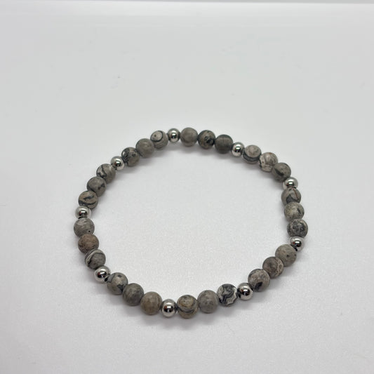 Bracciale in pietra grigia