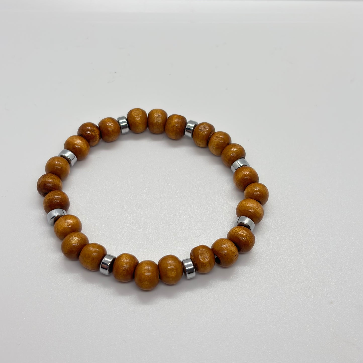 Bracciale in legno ed acciaio