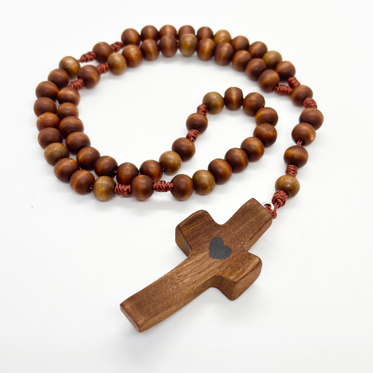 Rosario in legno - croce preghiera